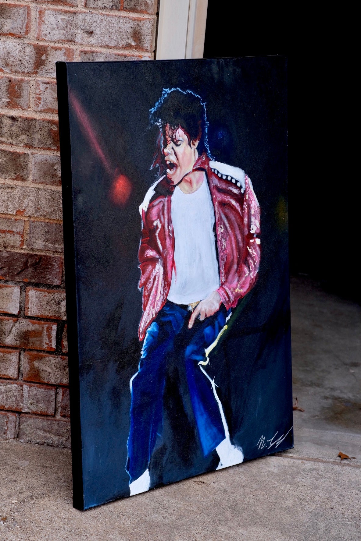 Michael Jackson Painting Side Profile