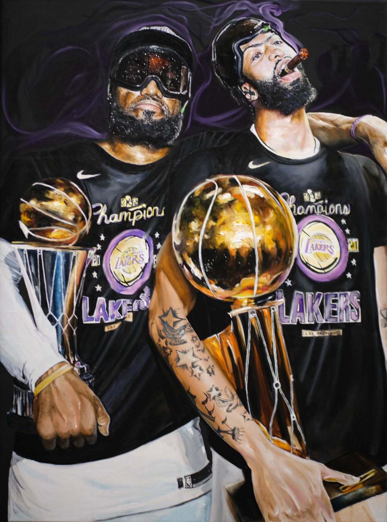 Lebron and Anthony Davis Painting